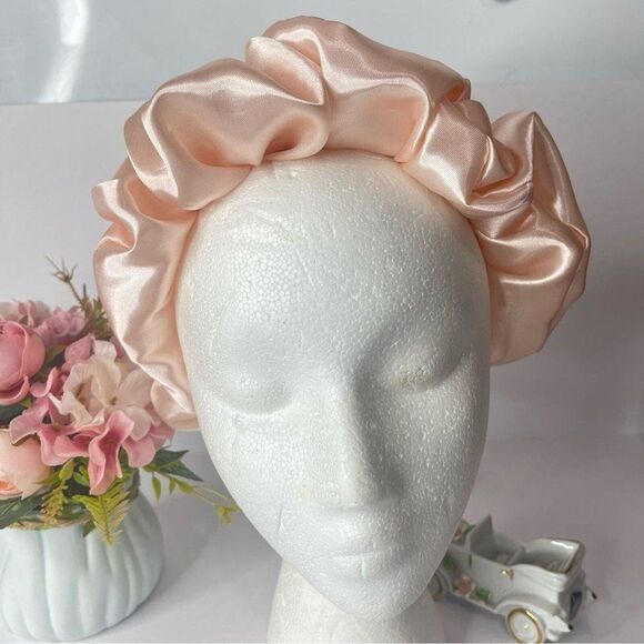 Satin Headband wrap scrunched Women Champagne color - Picture 2 of 8